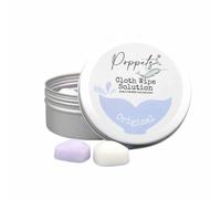 The Nappy Lady Poppets Natural Cloth Wipes Solution, 20/40 Pack, Baby-Safe, Shea Butter & Coconut Oil, Vegan-Friendly, Cruelty-Free, Made in England (20 pack, Poppets Original)