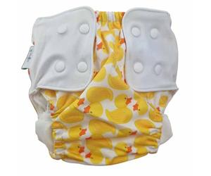 The Nappy Lady Thrive Alder Night Time Pull Up, Reusable Training Pants, Waterproof Overnight Protection, Stretchy Fit, Highly Absorbent (Ducks, Large (4-6 Years))