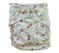 The Nappy Lady Thrive Poplar One Size Reusable Pocket Nappy, Athletic Wicking Jersey Lining, 10-35 lbs, 2 Absorbent Inserts (Fluffy Sheep)