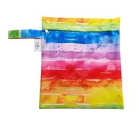 The Nappy Lady Thrive Wet Bag, Waterproof Storage for Nappies and Wet Items, Zip Closure, Essential Accessory for Cloth Nappies and eco Friendly households (Rainbow Splashes, Small)