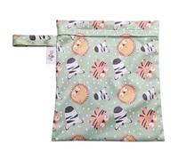 The Nappy Lady Thrive Wet Bag, Waterproof Storage for Nappies and Wet Items, Zip Closure, Essential Accessory for Cloth Nappies and eco Friendly households (Safari Animals, Small)