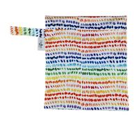 The Nappy Lady Thrive Wet Bag, Waterproof Storage for Nappies and Wet Items, Zip Closure, Essential Accessory for Cloth Nappies and eco Friendly households (Rainbow Dots, Small)