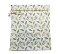 The Nappy Lady Thrive Wet Bag, Waterproof Storage for Nappies and Wet Items, Zip Closure, Essential Accessory for Cloth Nappies and eco Friendly households (Lush Leaves, Medium)