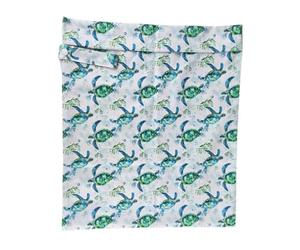 The Nappy Lady Thrive Wet Bag, Waterproof Storage for Nappies and Wet Items, Zip Closure, Essential Accessory for Cloth Nappies and eco Friendly households (Turtle Tides, Medium)