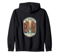 The Narrows Zion National Park Stream Hiking Badge Zip Hoodie