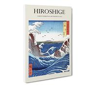 The Naruto Whirlpools By Utagawa Hiroshige Canvas Print | Gallery Wrapped 30mm Frame Wall Art | 20x14 inches | Ready to Hang | Asian Picture | Living Room Bedroom Lounge Office