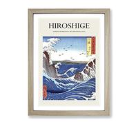 The Naruto Whirlpools By Utagawa Hiroshige Exhibition Museum Asian Japanese Framed Print | A2 Oak Framed Wall Art | Ready to Hang | Asian Nature Picture | Living Room Bedroom Lounge Office