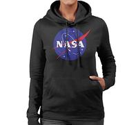 The NASA Women's Classic Insignia Hooded Sweatshirt, Black, M