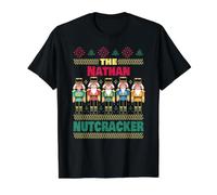 The Nathan Nutcracker Funny Nathan Christmas Value Graphic T-Shirt, Men, Black, S