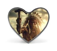 The Native U.S. Hunter Heart Metal Brooches 1 Inch Memorial Badges Exquisite Decorations Pins for Clothing