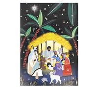 The Nativity Away in A Manger Christmas Advent Calendar Card