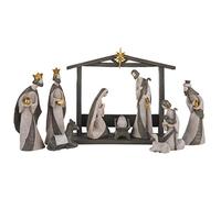 The Nativity Store - Holy Family Silent Night Nativity Set - Manger Scene - Christmas Decorations - Indoor Holiday Decor (10 PC Set)
