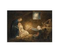 The Nativity William Blake Art Prints on Canvas Classic Art Prints Wall Decor Famous Paintings William Blake Inspiring Living Room Bedroom Artwork 45x30cm(18x12in) poster