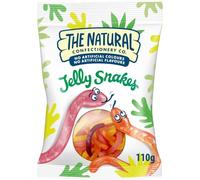 The Natural Confectionary Co. Jelly Snakes, Assorted Fruit Gummies, 100 g (Pack of 1)