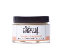The Natural Deodorant Co, Active Deodorant Balm Orange & Bergamot 55g, Aluminium Free, Plastic Free, Extra Strength
