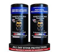The natural deodorant with the best smell for men, without aluminium, high-quality ingredients, all-day protection against unpleasant odours, safe for the skin, pack of 2