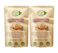 The Natural Health Market Organic Herbal Chai Tea Bags 100 Pack (2x50) - Plastic-Free Pyramid Bags