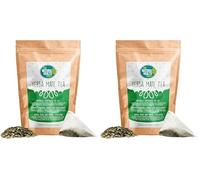 The Natural Health Market, Yerba Mate Tea Bags - 50 Count | Compostable Pyramid Bags | Unsmoked and Not Aged Yerba Mate Tea | Herbal Tea (Pack of 2)