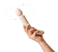 The Natural Love Company - Cassia - Dual-Ended and Curved Wand Vibrator - Made from Ocean Plastic - Whisper Quiet Gentle Touch Mode - Magnetic Fast Charge - 1+ hr Battery - Bath & Body Safe