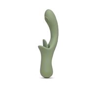 The Natural Love Company - Juniper - Rabbit Style Vibrating Dildo with Quick Action 'Tongue' - 10 Vibrating Rhythms - 1+ hr Battery - Bath & Body Safe