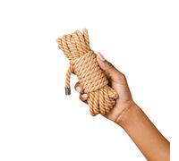 The Natural Love Company - Kanuka Bondage Rope - 5 Metre Versatile Play Rope - Crafted with a Beautiful Natural Hemp Jute Hue - Soft Touch - Versatile Restraint