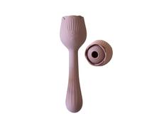 The Natural Love Company - Lovage - 2 in 1 Dual-Ended Rose Inspired Suction Vibrator and Dildo - 10 Vibrating Modes & Intensities - 1+ hr Battery - Bath & Body Safe