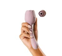The Natural Love Company - Lovage - 2 in 1 Dual-Ended Rose Suction Vibrator