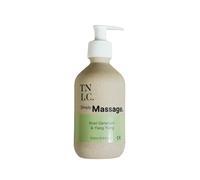 The Natural Love Company - Simply Massage Oil - 300ml - with Rose Geranium & Ylang Ylang - Pump Designed for Travel - Cruelty Free
