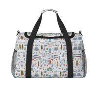 The Nature Wildlands Activities Pattern Print Duffel Bag for Travel Weekender Overnight Carry On Bag Women Men Gym Luggage Bag Carry on