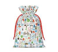 The Nature Wildlands Activities Pattern Print Gift Drawstring Bags Reusable Present Sack Versatile Birthday Holiday Party Favors