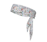 The Nature Wildlands Activities Pattern Print Head Tie Headbands, Ninja Karate Tie, Athletic Sweatbands,Sweat Wicking Workout Head Band