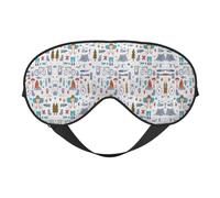 The Nature Wildlands Activities Pattern Print Women Men Double-Sided Soft Eye Mask, Ultrathin Light Blocking Sleeping Blindfold