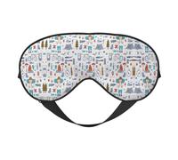 The Nature Wildlands Activities Pattern Sleep Eye Mask Comfortable Eyes Hade for Sleeping,Light Blocking Sleep Mask with Adjustable Strap