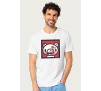The Naughty Grizzly Pop Art Anime Manga T-Shirt Gloomy Bear White XL