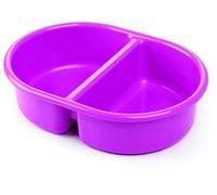 The Neat Nursery Co. Neat Nuresery Oval Top 'n' Tail Wash Bowl, 956 Plum, 0.3 kg