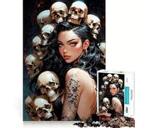 The Necromancer Jigsaw Puzzles for Teenagers 1000 Piece Pure Logic Toy Quiet Calm Clean Cut Wall Art Decor (50x75cm)