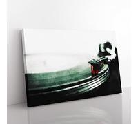 The Needle Of The Record Player Painting Modern Art Canvas Wall Art Print Ready to Hang, Framed Picture for Living Room Bedroom Home Office Décor, 76x50 cm (30x20 Inch)