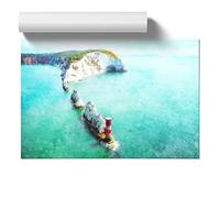 The Needles Isle of Wight | Unframed Wall Art Print | Ready to Frame Poster | Modern Home Decor Picture | Artwork for Living Room, Bedroom, Kitchen or Office | A1 (59.4x84.1 cm)