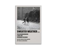 The Neighbourhood Poster Sweater Weather Album Cover Aesthetic Limited Posters Signed Rapper Music Posters Dorm Decor Bedroom Posters Print Canvas Wall Art Room Teen and Girls 08x12inch(20x30cm) Un