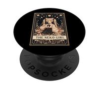 The Neko Girl Anime Manga Japanese Cat Girl Tarot Card PopSockets Adhesive PopGrip