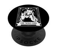 The Neko Girl Anime Manga Japanese Cat Girl Tarot Card PopSockets Adhesive PopGrip