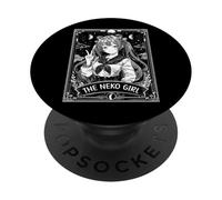 The Neko Girl Anime Manga Japanese Cat Girl Tarot Card PopSockets Adhesive PopGrip