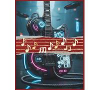 The Neon Score Blank sheet music notebook, 120 pages 11 staves.