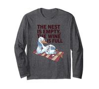 The Nest is Empty, Wine Lover Quote Empty Humor Funny Long Sleeve T-Shirt
