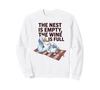 The Nest Is Empty, Wine Lover Quote Empty Humor Funny Sweatshirt