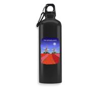 The Netherlands Holland Windmills Tulips Water Bottle, Beverage Flask, Travel Bottle, Outdoor Sport Bottle