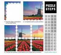 The Netherlands1000 Piece Jigsaw Puzzle for Adults And Kids Family Game Tulip GardenChallenging Home Decors Great Gift Idea38x26cm/1000pcs