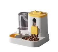 The new 2-in-1 cat food dispenser, integrated water and food feeder, and fully automatic water dispenser are easy to clean(Yellow)
