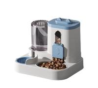 The new 2-in-1 cat food dispenser, integrated water and food feeder, and fully automatic water dispenser are easy to clean(Blue)