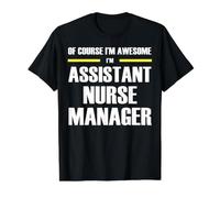 The New Awesome Assistant Nurse Manager Value Graphic T-Shirt, Men, Black, S